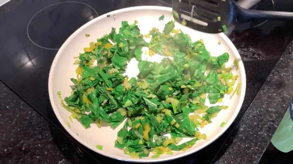 Low-Sulfur Sautéed Greens: Leeks & Swiss Chard