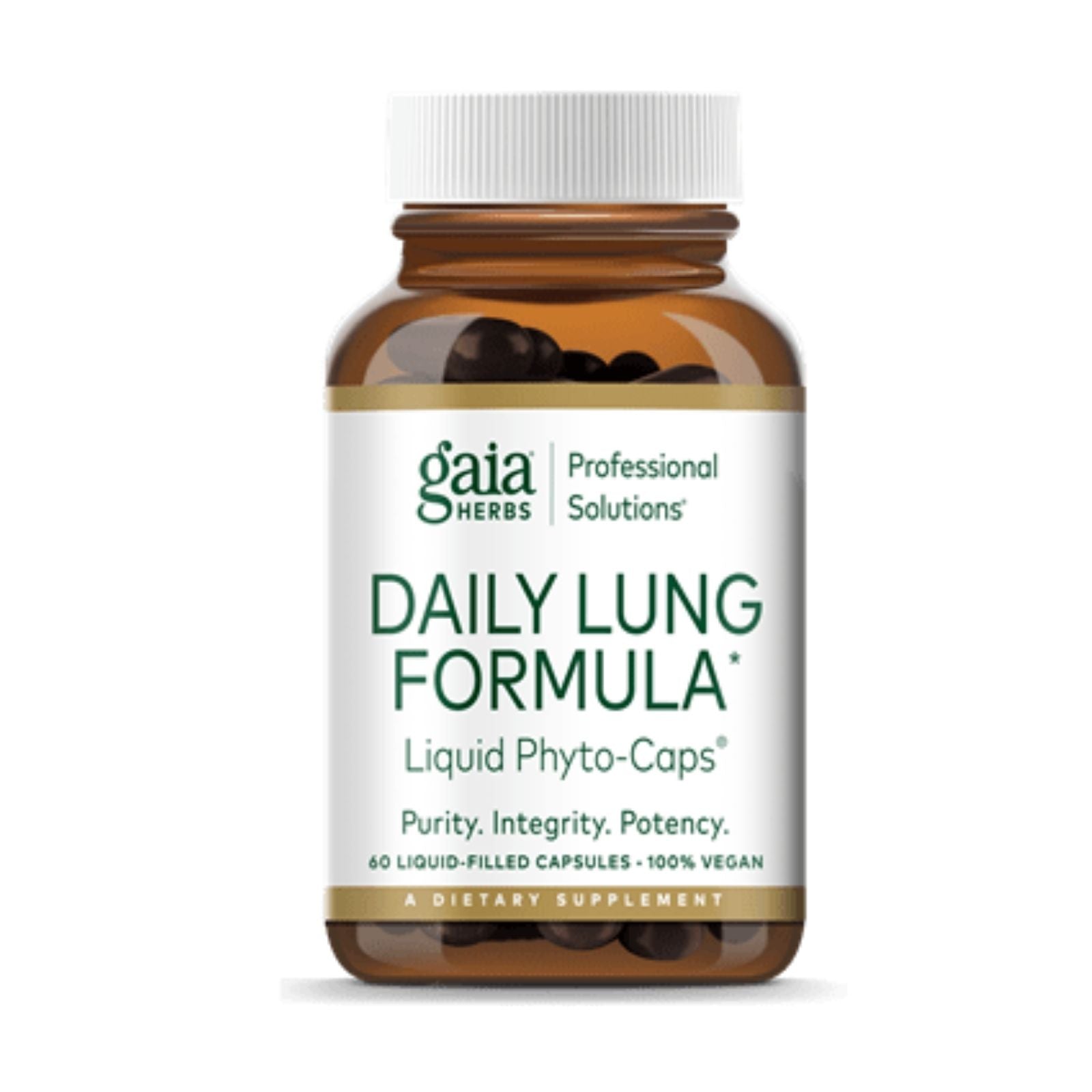 Gaia Herbs Daily Lung Formula bottle on a white background