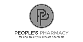 People's Pharmacy logo with text on a white background