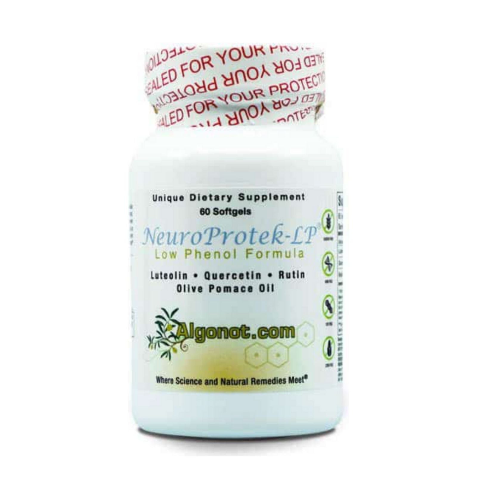 NeuroProtek-LP dietary supplement bottle on a white background