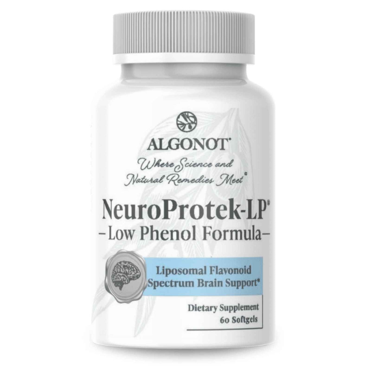 NeuroProtek-LP dietary supplement bottle on a white background