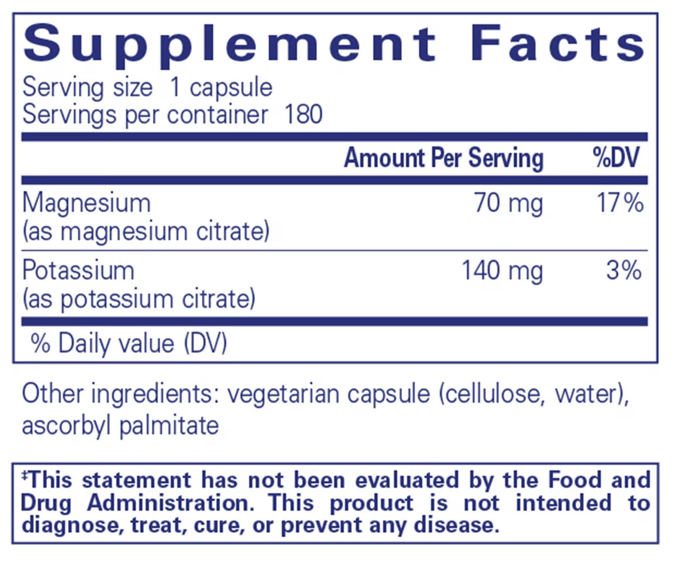 Potassium Magnesium Citrate
