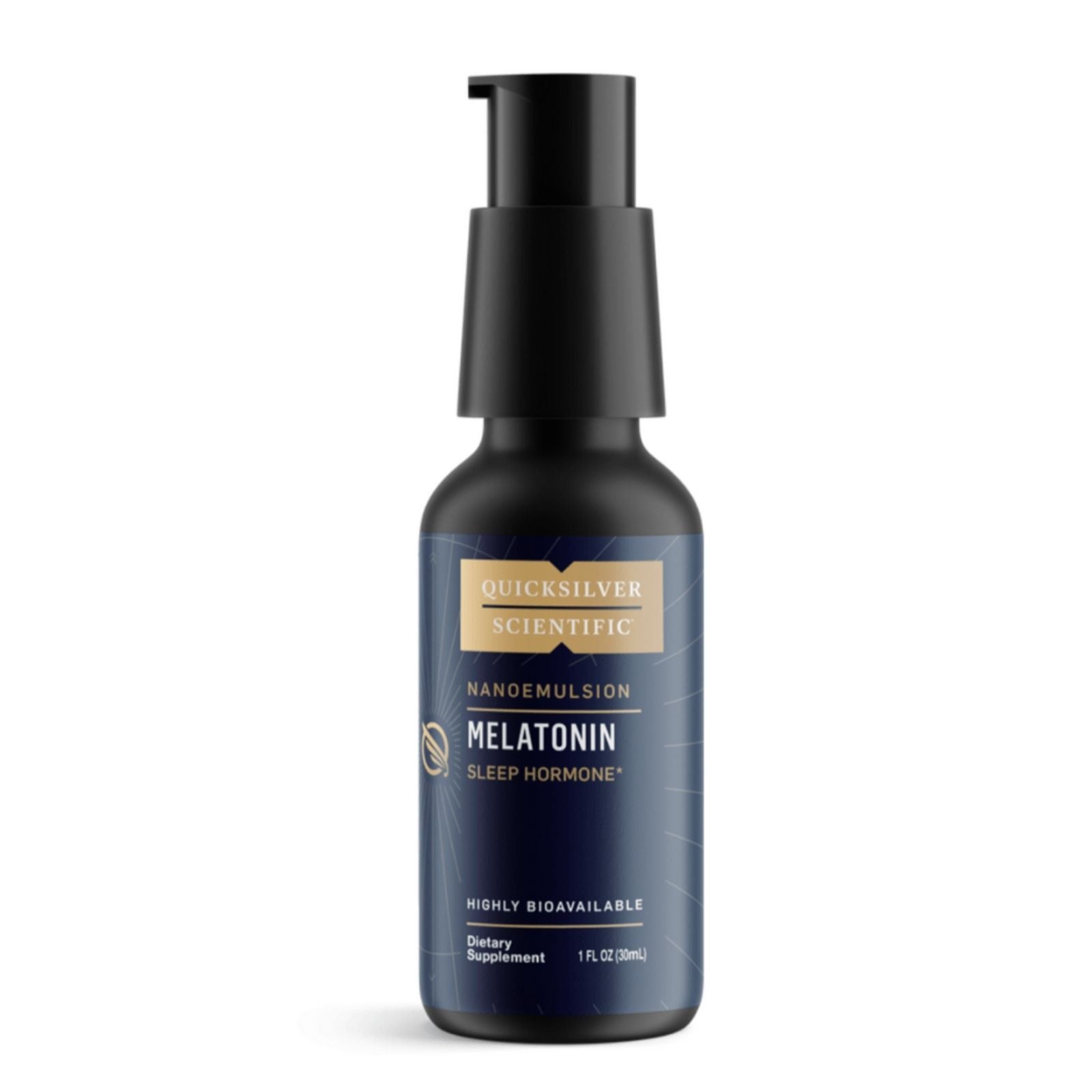 A bottle of Oscuro Scientific Liposomal Melatonin 1mg dietary supplement.