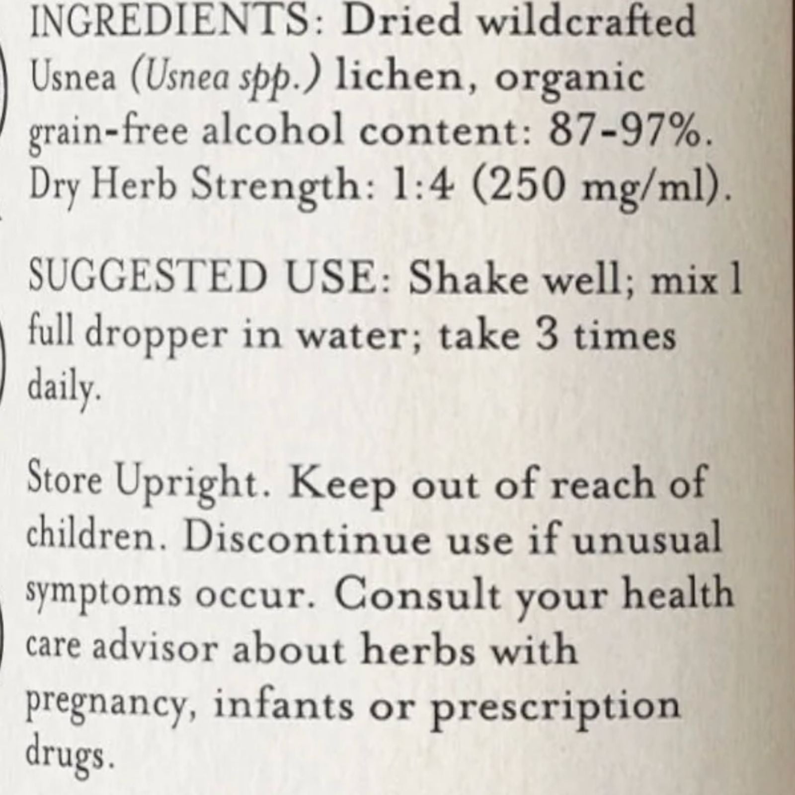 Usnea herbal supplement information