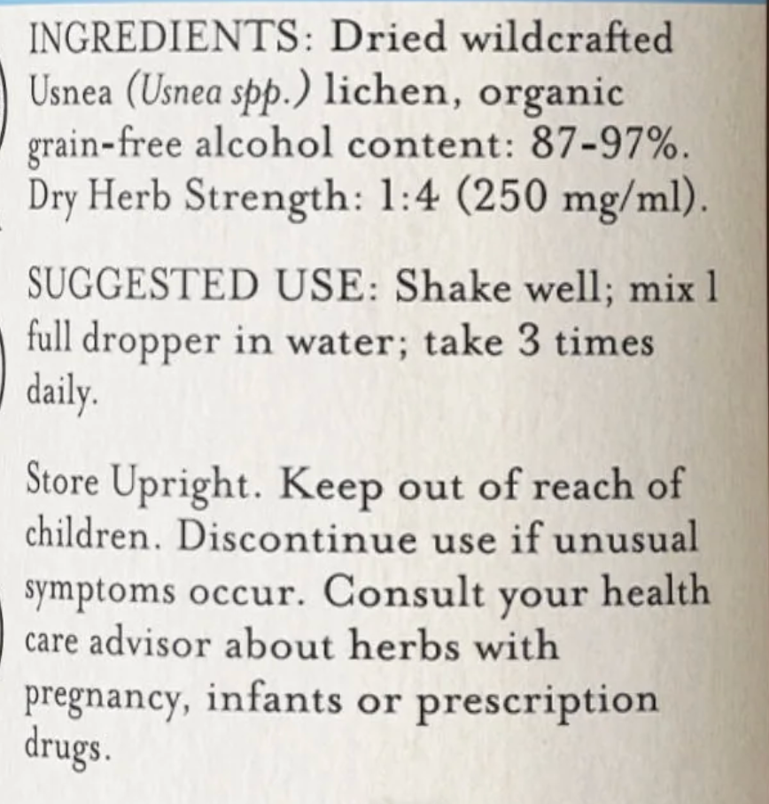 Usnea herbal supplement information