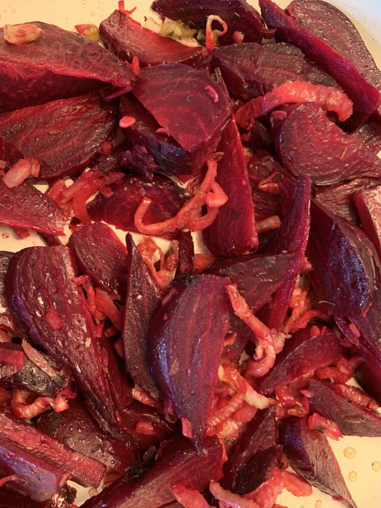 Vegan Roasted Beet Salad with Fennel & Tarragon