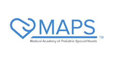 MAPS logo with 'Medical Academy of Pediatric Special Needs' text on a white background