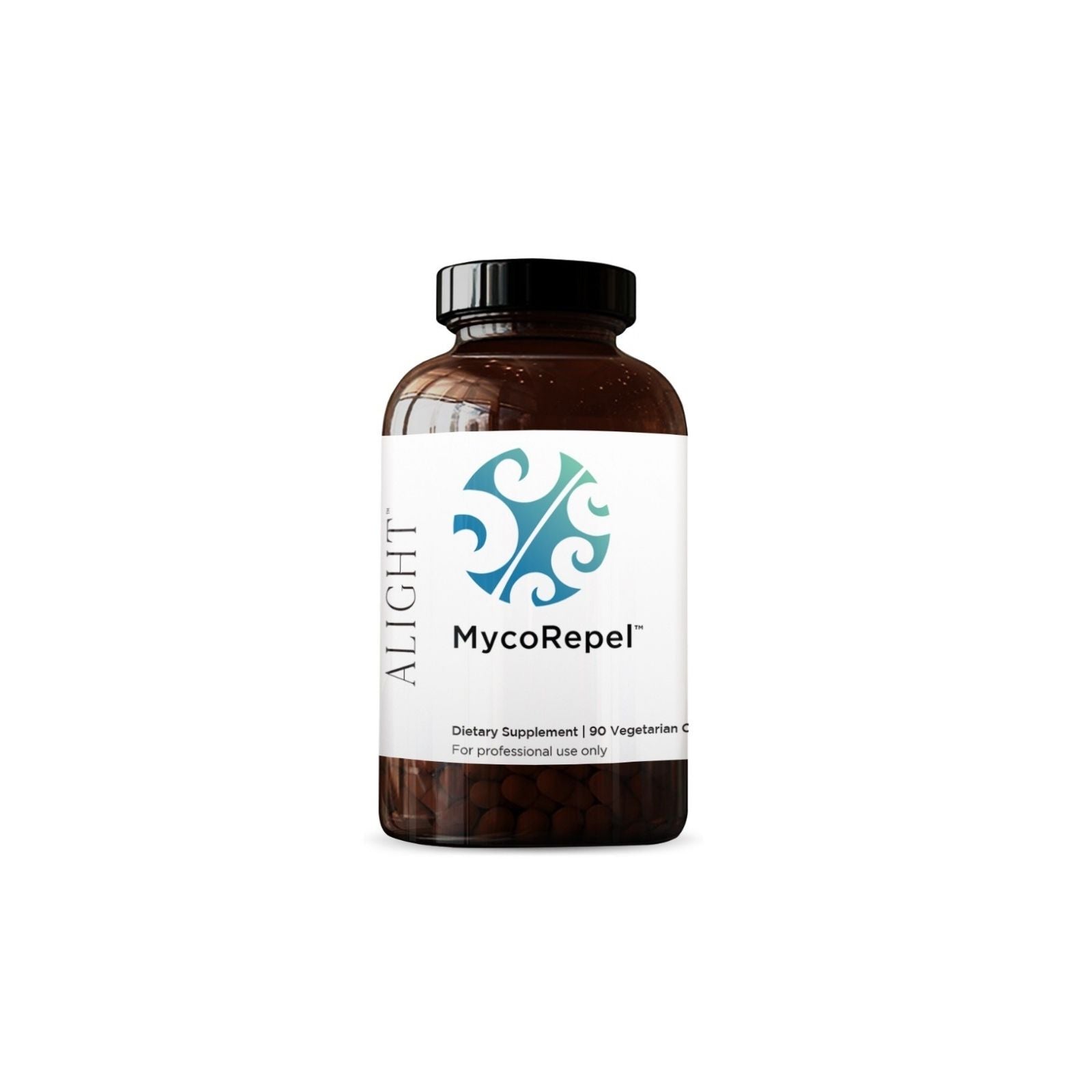 Mycorepel dietary supplement bottle with label on a white background