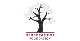 Tree logo with leaves and hearts on a dark background, representing the Neurodiversity Foundation.
