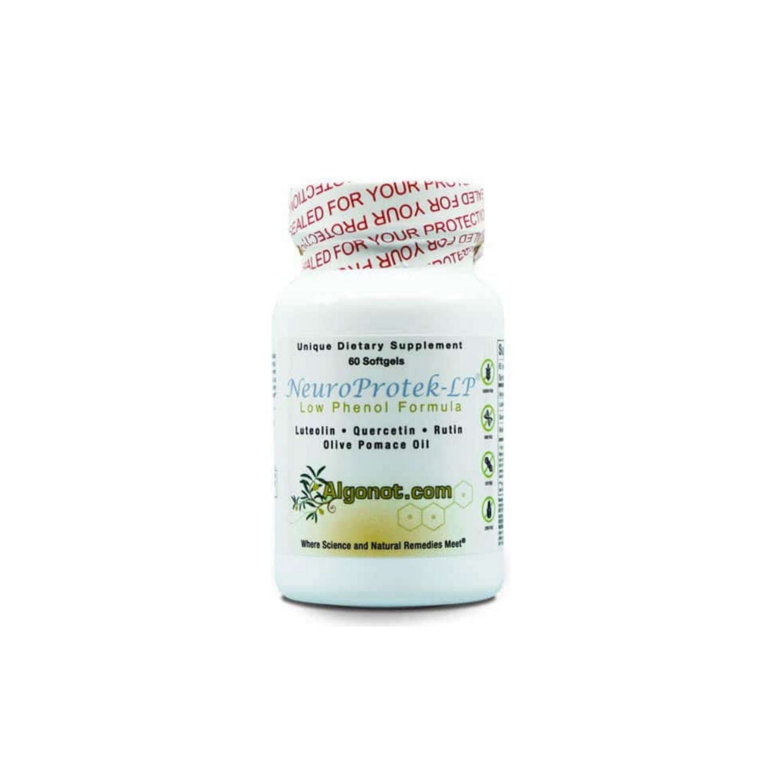 NeuroProtek-LP dietary supplement bottle on a white background